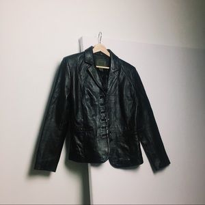 Vintage Black Real Leather Jacket